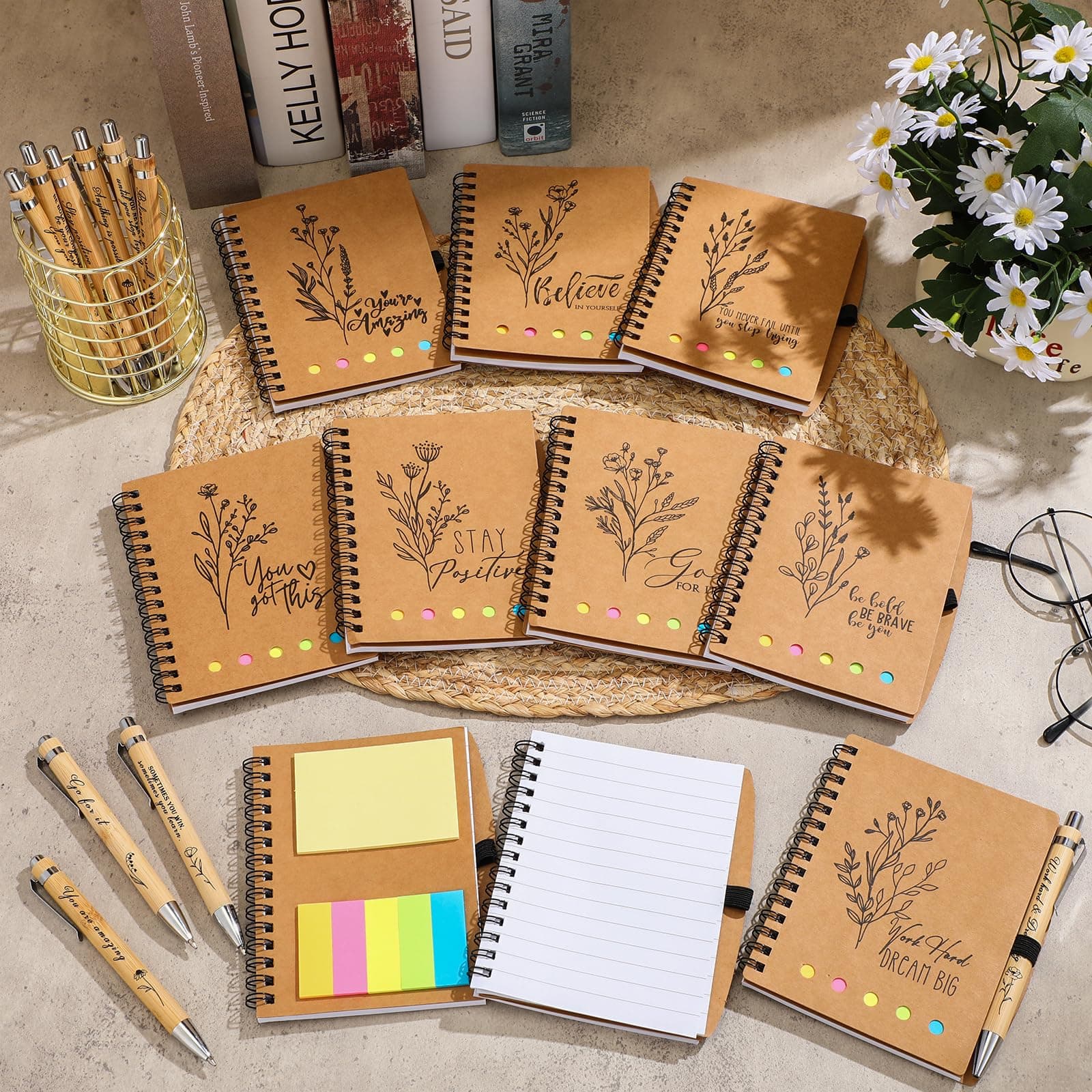 Watersay Valentines Employee Coworkers Gifts Bulk for Office Inspirational Noteb - Thumbnail 5