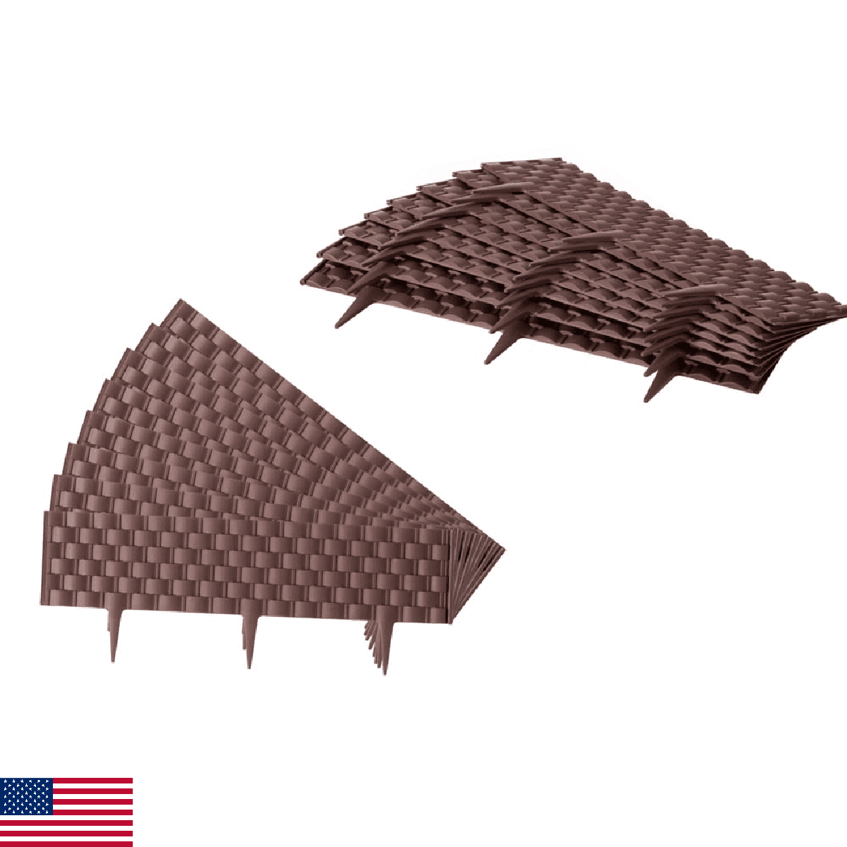 Set of 8 Pcs Decorative Rattan-Inspired Plastic Landscape Edging and Garden Fenc - Image 1