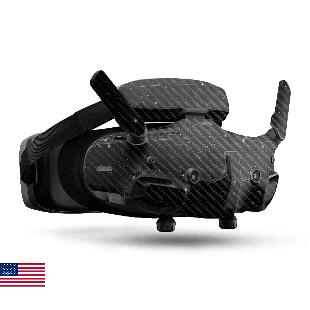 Carbon Fiber Drone Skin Compatible with DJI Goggles 3 - Deep Space - Premium 3M - Image 1