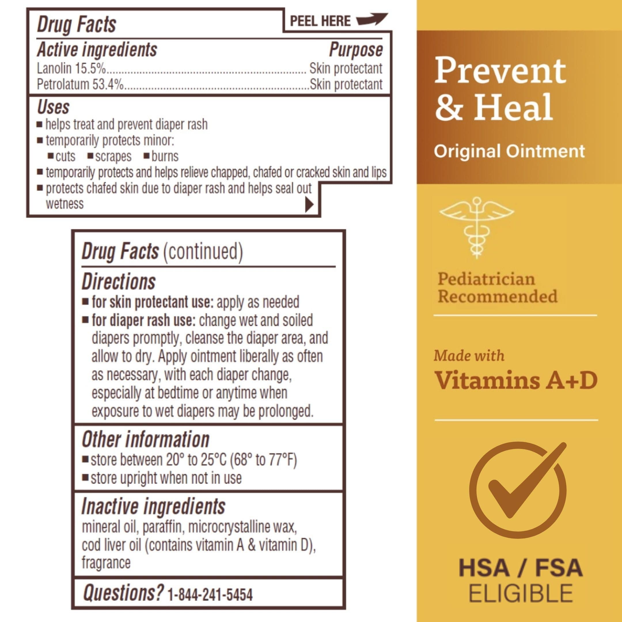 A+D Original Diaper Rash Ointment, 1 Pound Jar Pack of 2 - Thumbnail 2