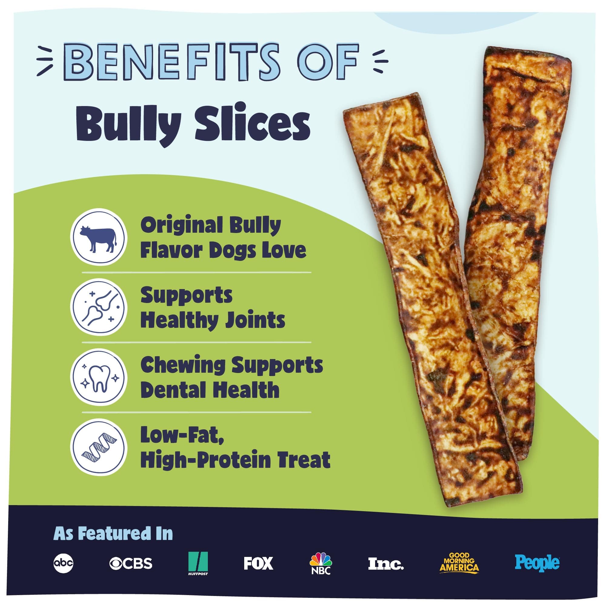 Pawstruck Bully Slices Premium Rawhide Chew Sticks, Beef Flavor - Low Fat, High - Thumbnail 2