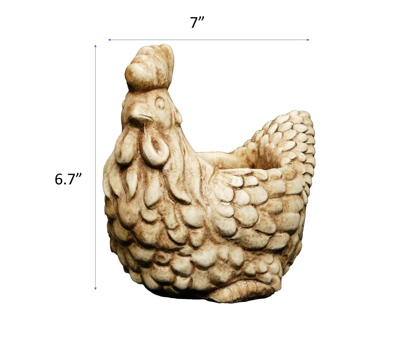 Classic Home and Garden Cement Buddies Animal Planter - Cute Desk Decoration - U - Thumbnail 3