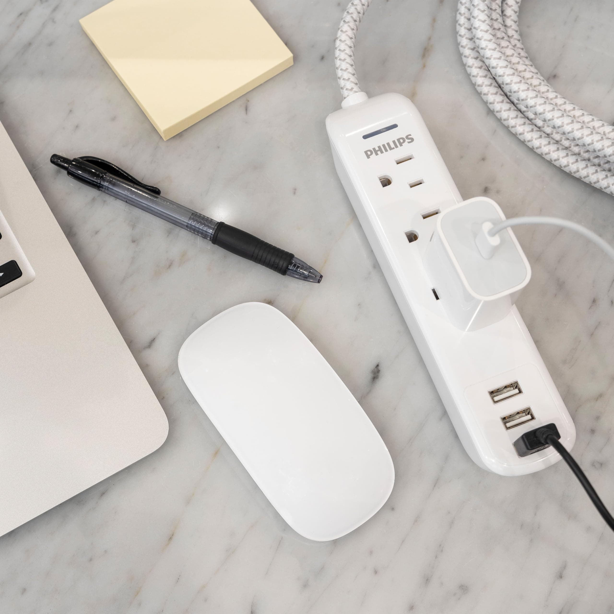 Philips Surge Protector Power Strip, 3 Outlet Surge Protector, 6Ft Cord Power St - Thumbnail 6