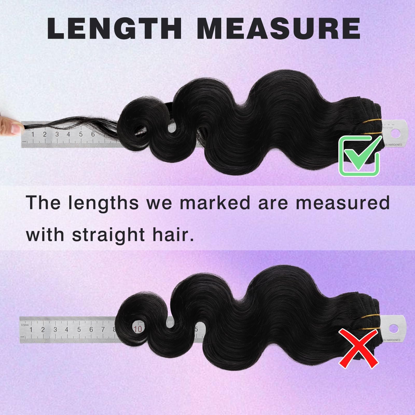 ABH AMAZINGBEAUTY HAIR Body Wave Clip ins Human Hair Wavy Clip in Hair Extension - Thumbnail 8