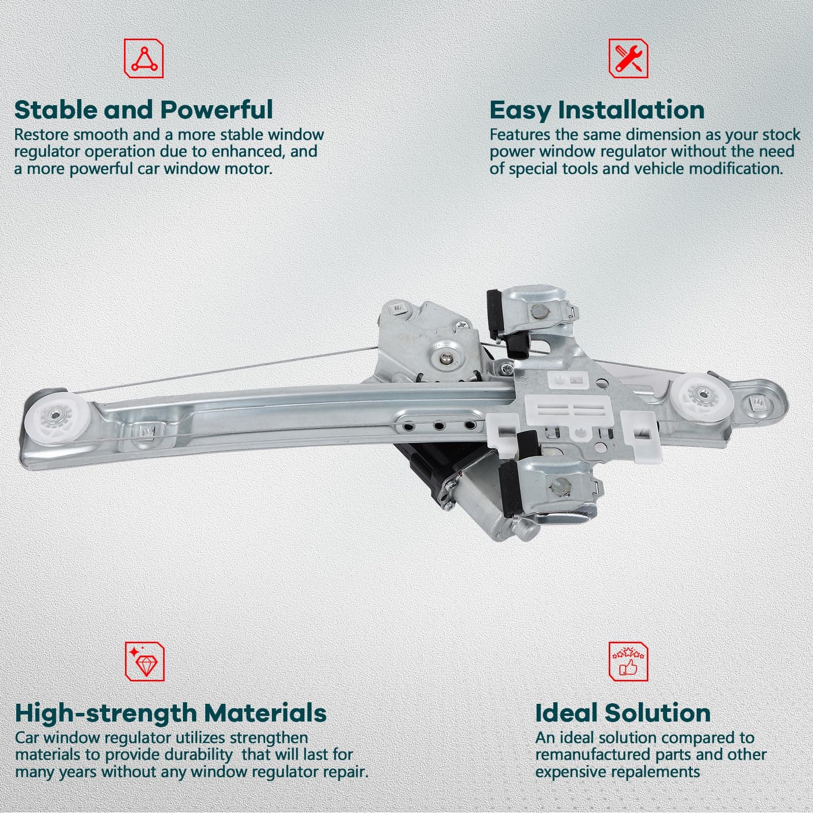 FINDAUTO 751-969 Rear Right Passenger Side Power Window Regulator with Motor Ass - Thumbnail 2