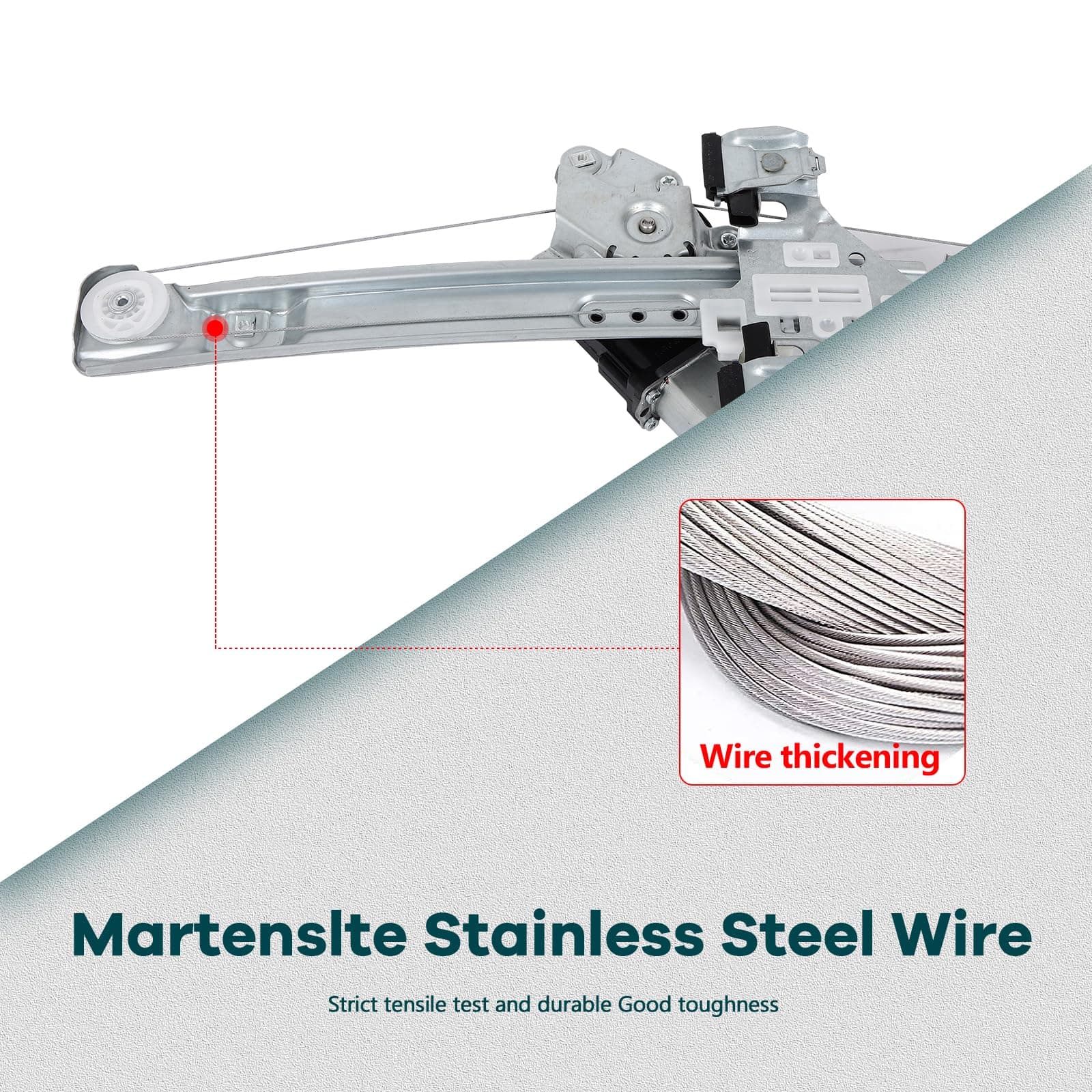 FINDAUTO 751-969 Rear Right Passenger Side Power Window Regulator with Motor Ass - Thumbnail 4