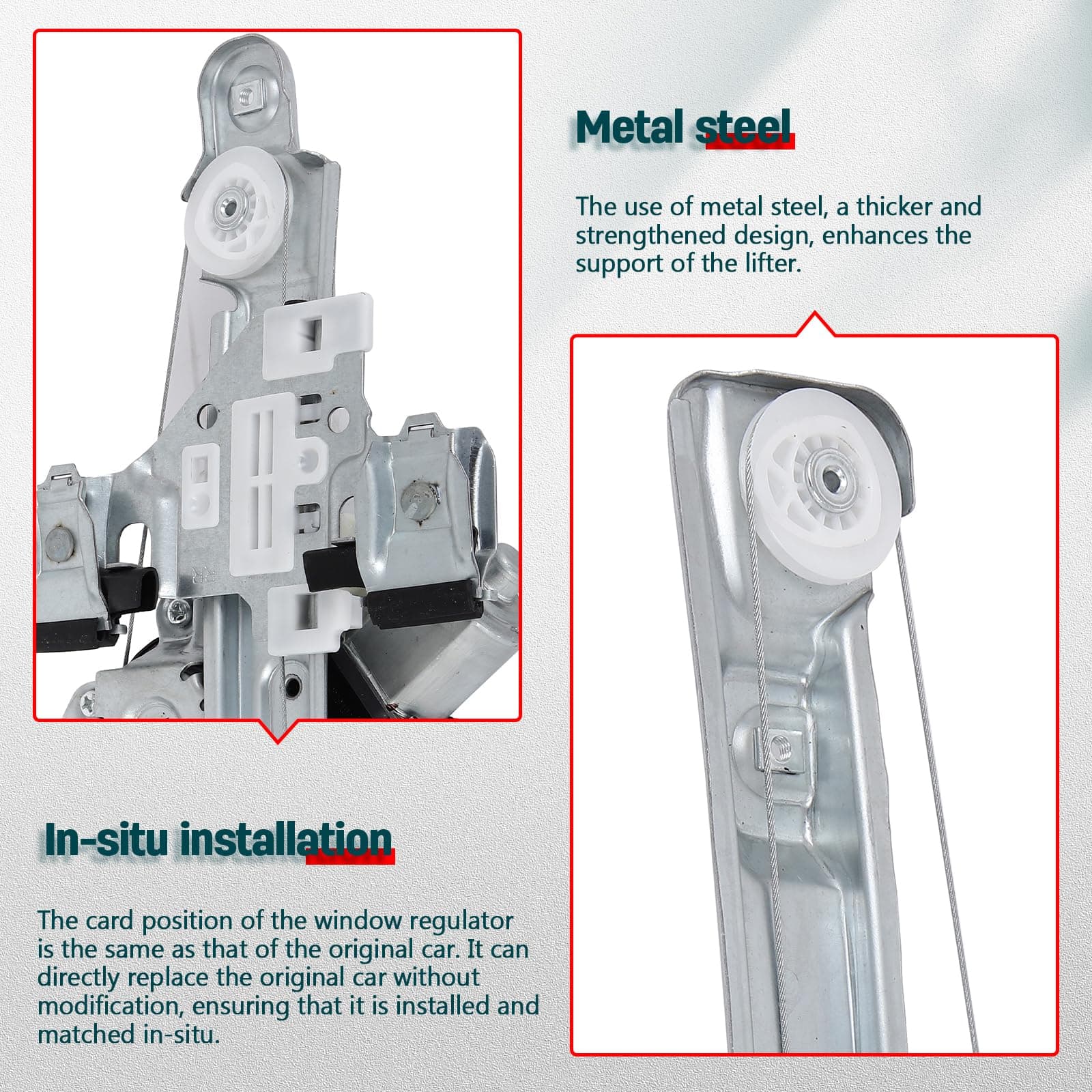 FINDAUTO 751-969 Rear Right Passenger Side Power Window Regulator with Motor Ass - Thumbnail 5