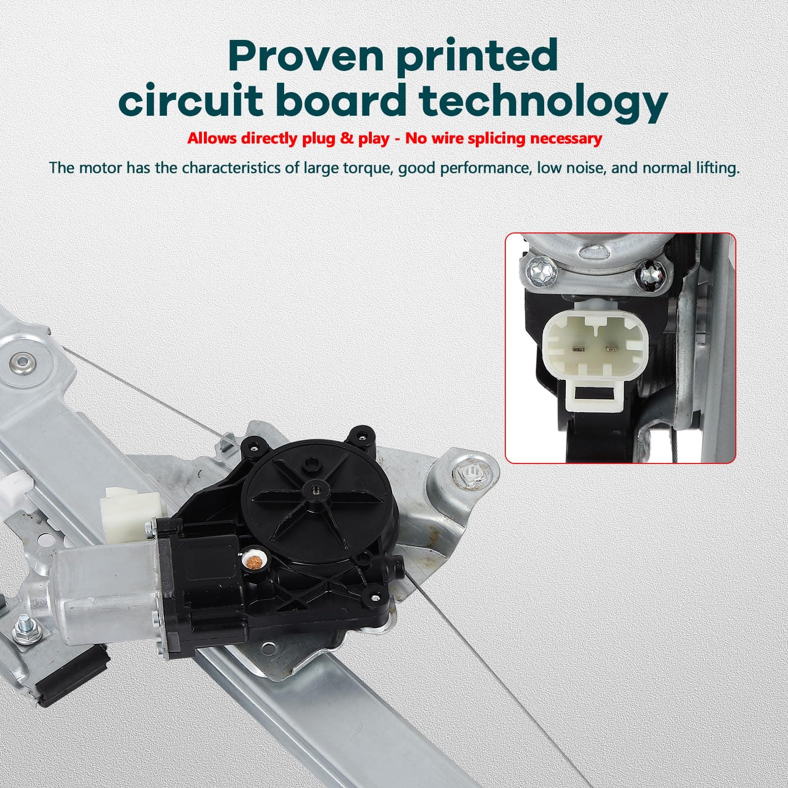 FINDAUTO 751-969 Rear Right Passenger Side Power Window Regulator with Motor Ass - Thumbnail 3