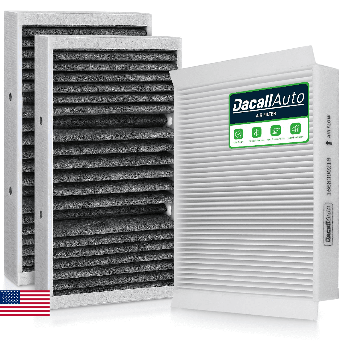 Dacall Cabin Air Filter Set Fits for Mercedes 2016-2019 GLE400 GLE350 GLE550e GL - Image 1