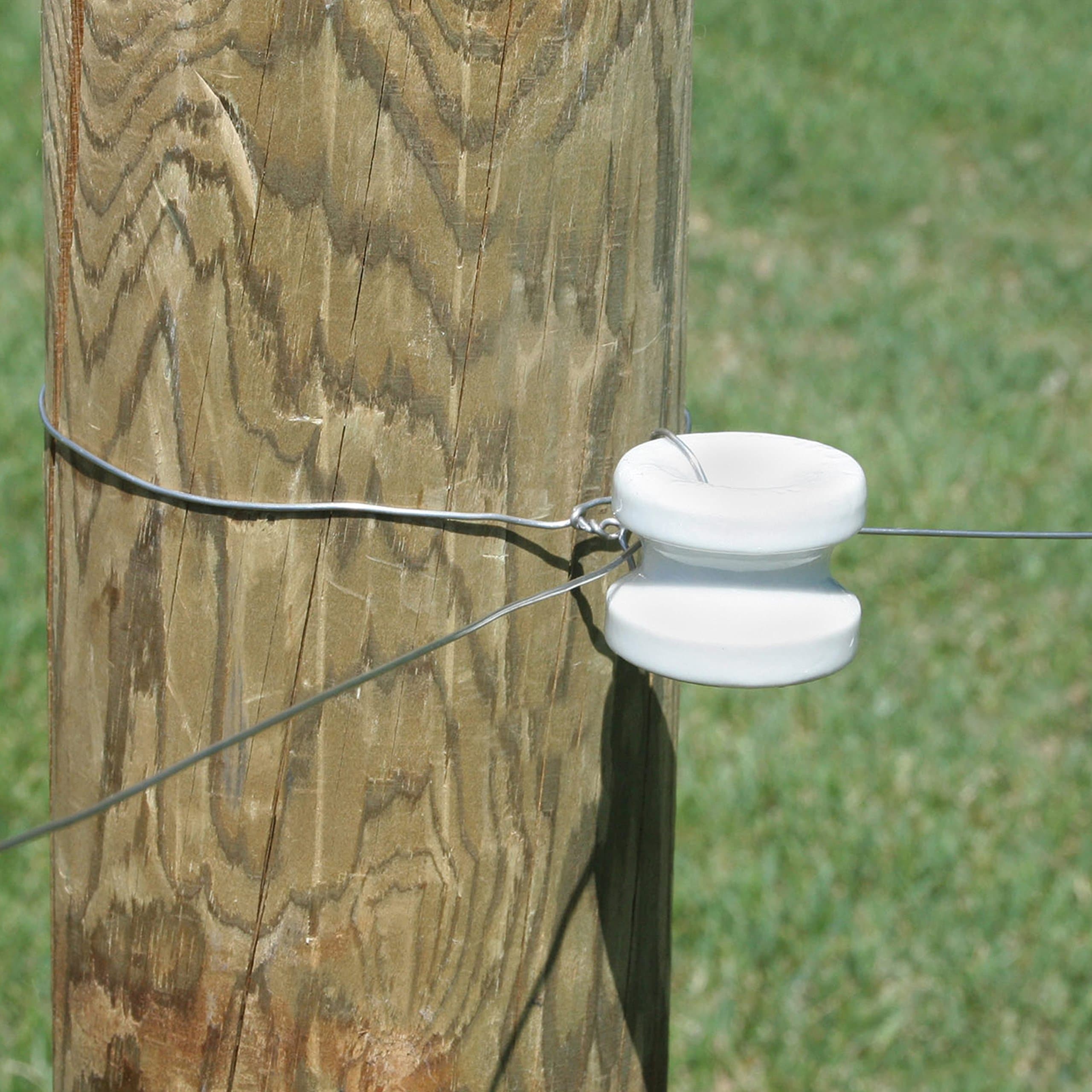 Zareba Large Ceramic Corner Post Insulator For Wood Posts Use With All Types of - Thumbnail 2