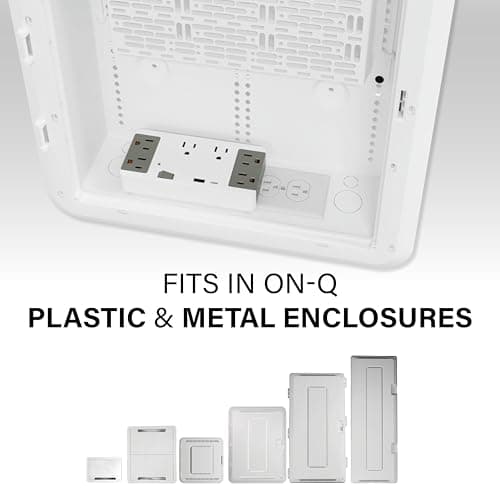 On-Q 6 Outlet Enclosure Surge Protector with One USB-A and One USB-C - Thumbnail 10