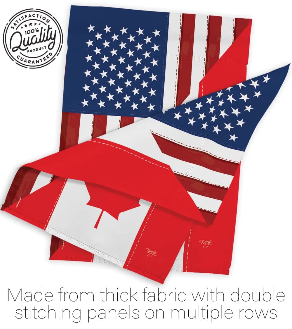 Breeze Decor G158190 US Canada Friendship Flags of the World US Friendship Impre - Thumbnail 7
