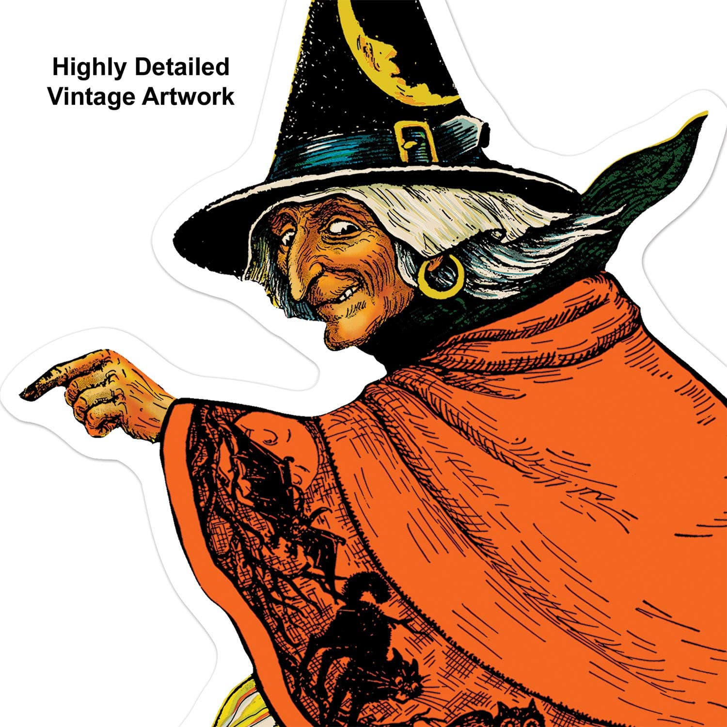 Beistle 6 Piece Corrugated Plastic Vintage Halloween Yard Signs with Stakes - St - Thumbnail 4