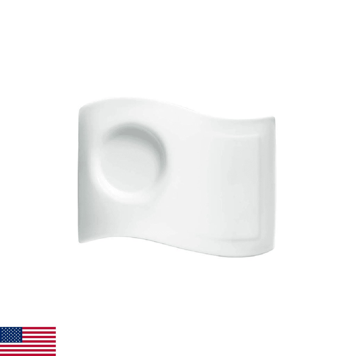 Villeroy & Boch 1024842832 Plate Plate New Wave Cafe Party Plate M, White, 7.9 x - Image 1