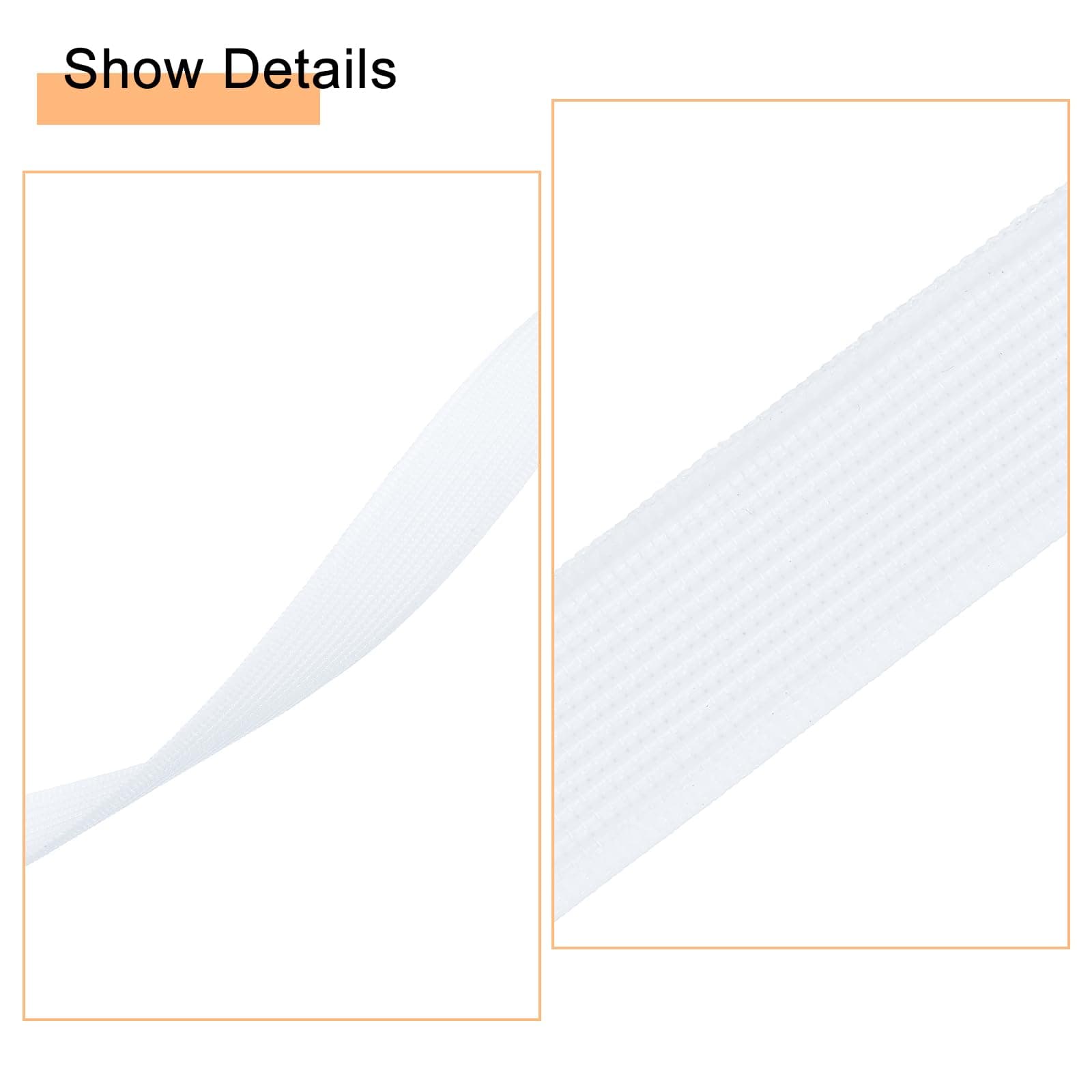 uxcell Boning for Sewing, 1Pcs 50 Yards 15mm - Polyester Sew-Through High-Densit - Thumbnail 4