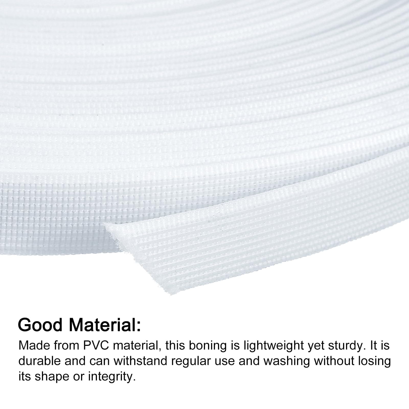 uxcell Boning for Sewing, 1Pcs 50 Yards 15mm - Polyester Sew-Through High-Densit - Thumbnail 3