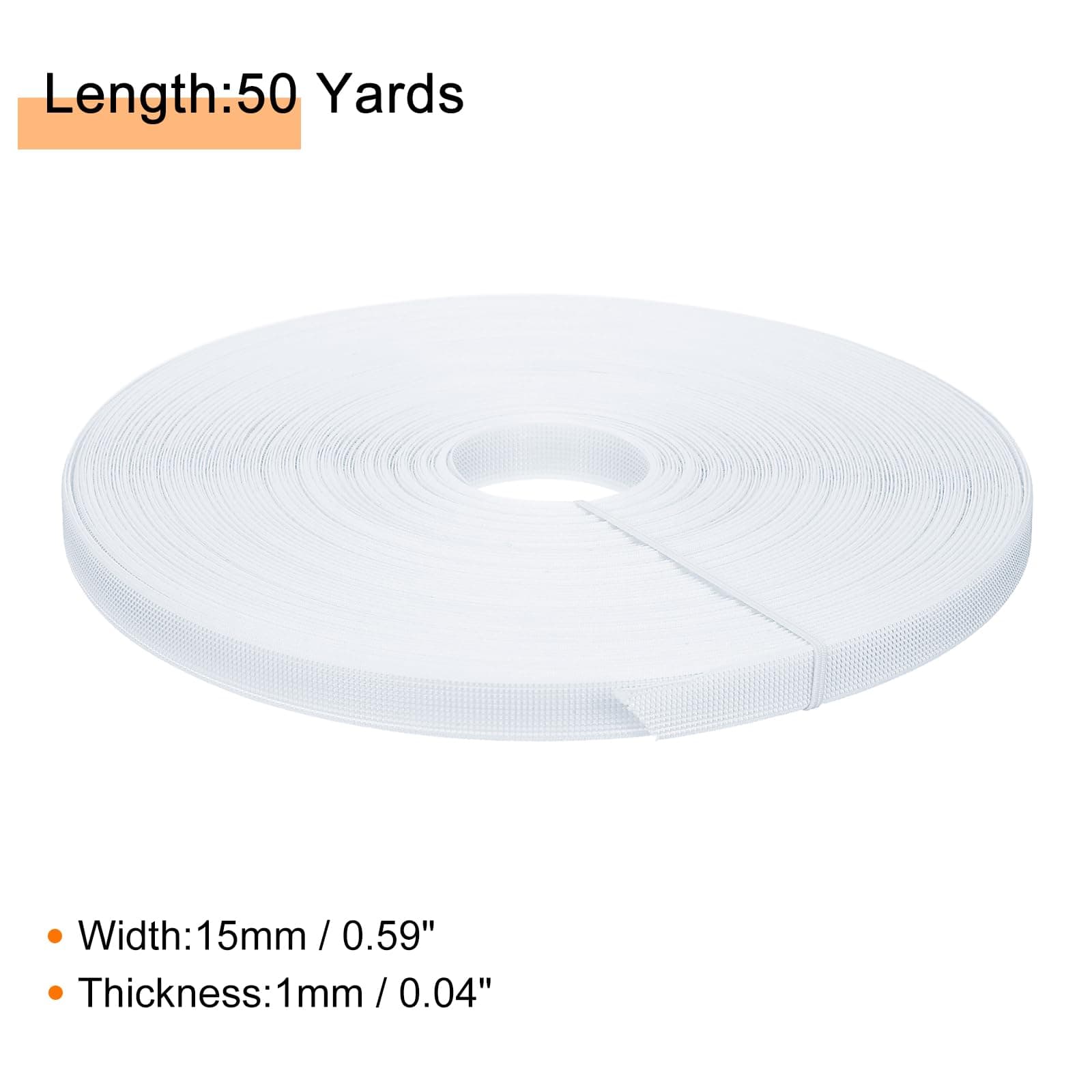 uxcell Boning for Sewing, 1Pcs 50 Yards 15mm - Polyester Sew-Through High-Densit - Thumbnail 2