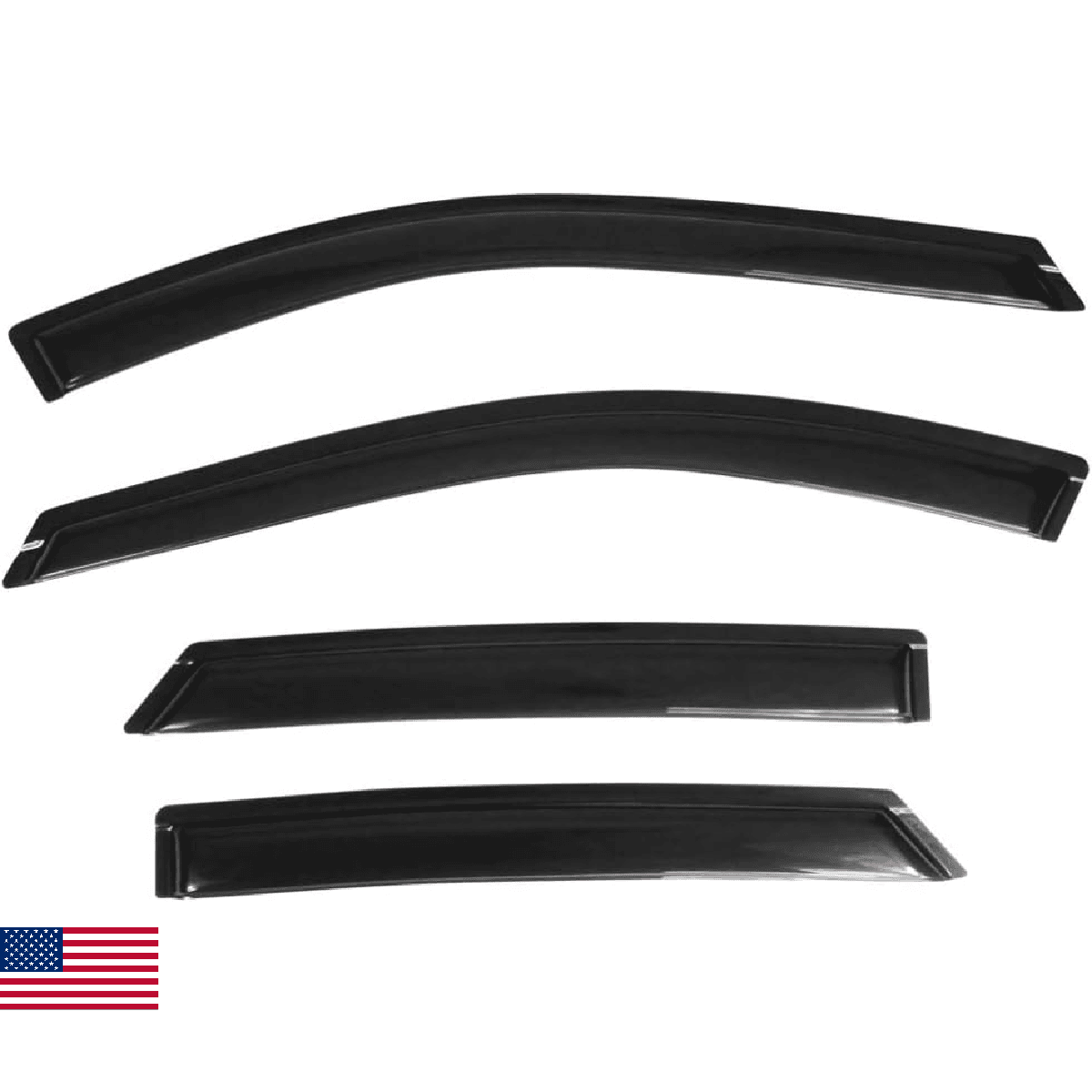 Tape On Window Visors Fits for 2014-2020 Chevrolet Impala, Side Auto Window Wind - Image 1