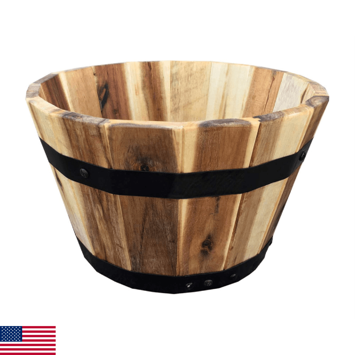 AVERA Products AWP304115 Round Barrel Planter, 11.5" x 7" - Image 1