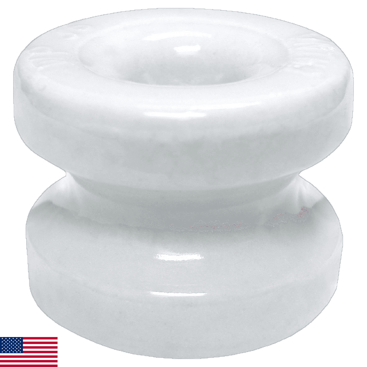 Zareba Large Ceramic Corner Post Insulator For Wood Posts Use With All Types of - Image 1