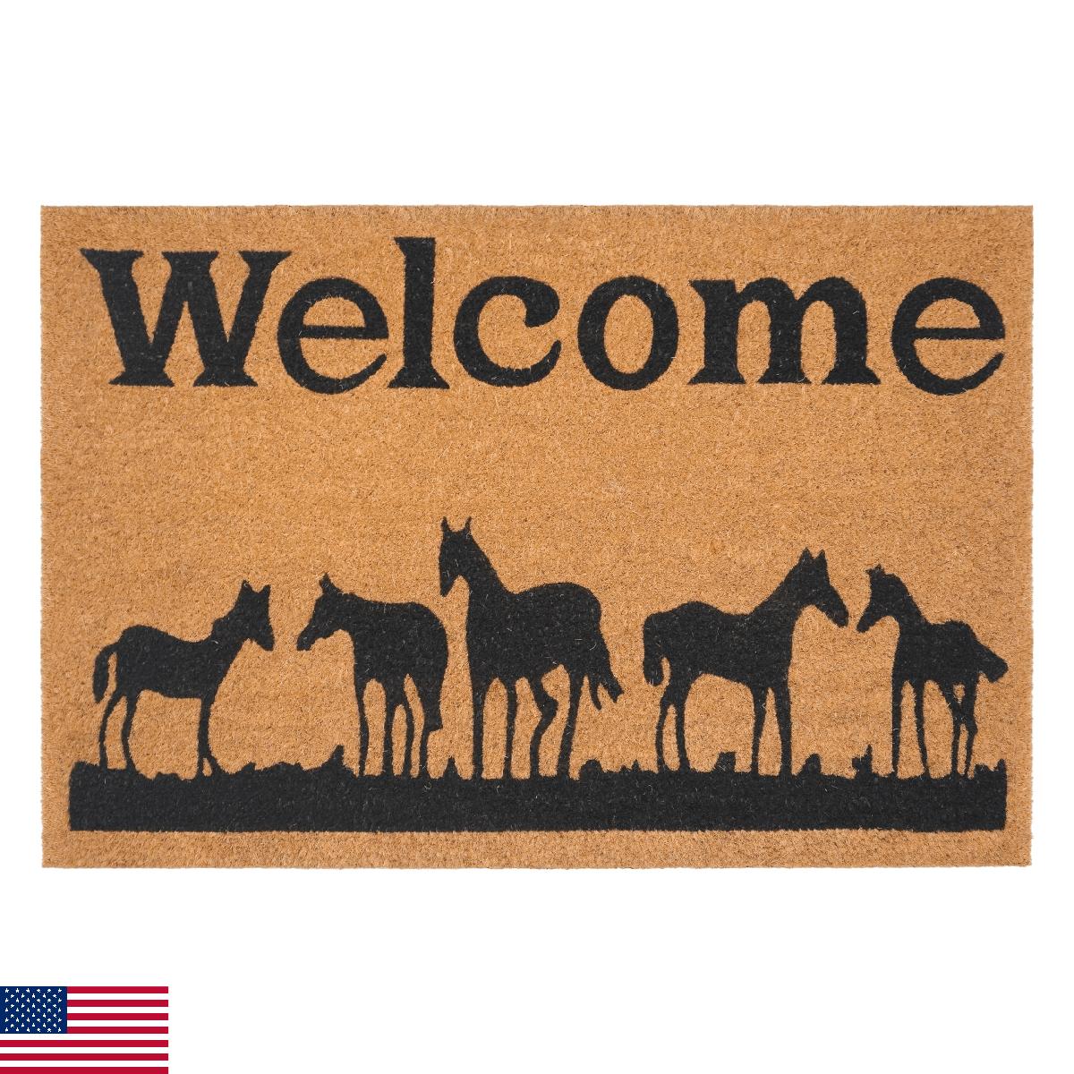 Calloway Mills Horses Welcome Doormat 2x3 - Image 1