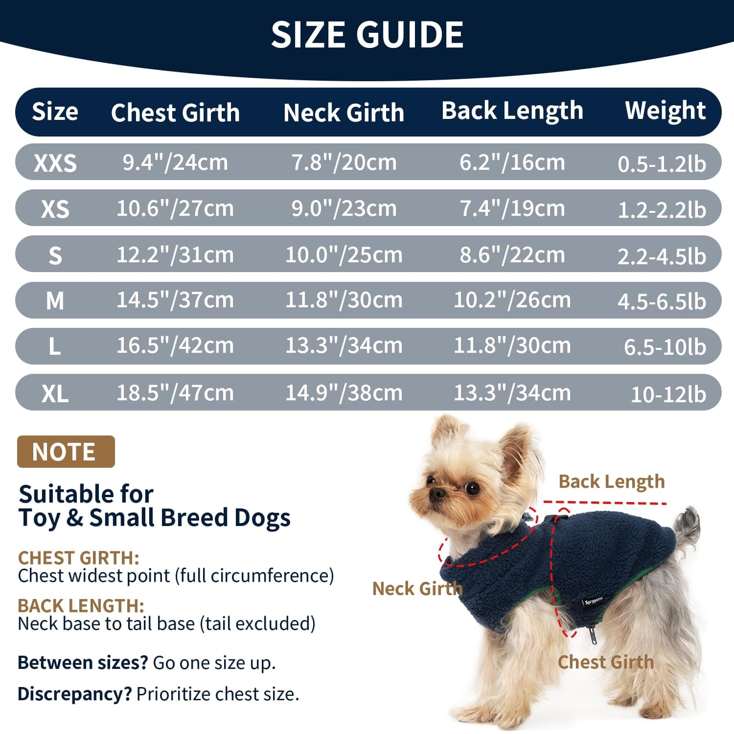 Small Dog Sweater, Fleece Sweater with D-Ring, Perfect for Chihuahua & Yorkie, W - Thumbnail 2