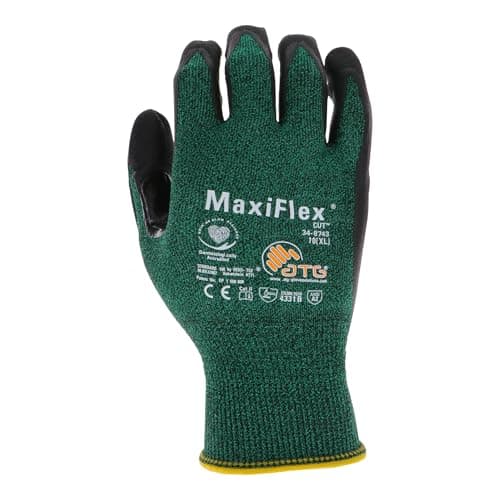 ATG 34-8743/L Maxiflex Cut Green Shell Nitrile Microfoam Grip Large Pack of 3 - Thumbnail 2