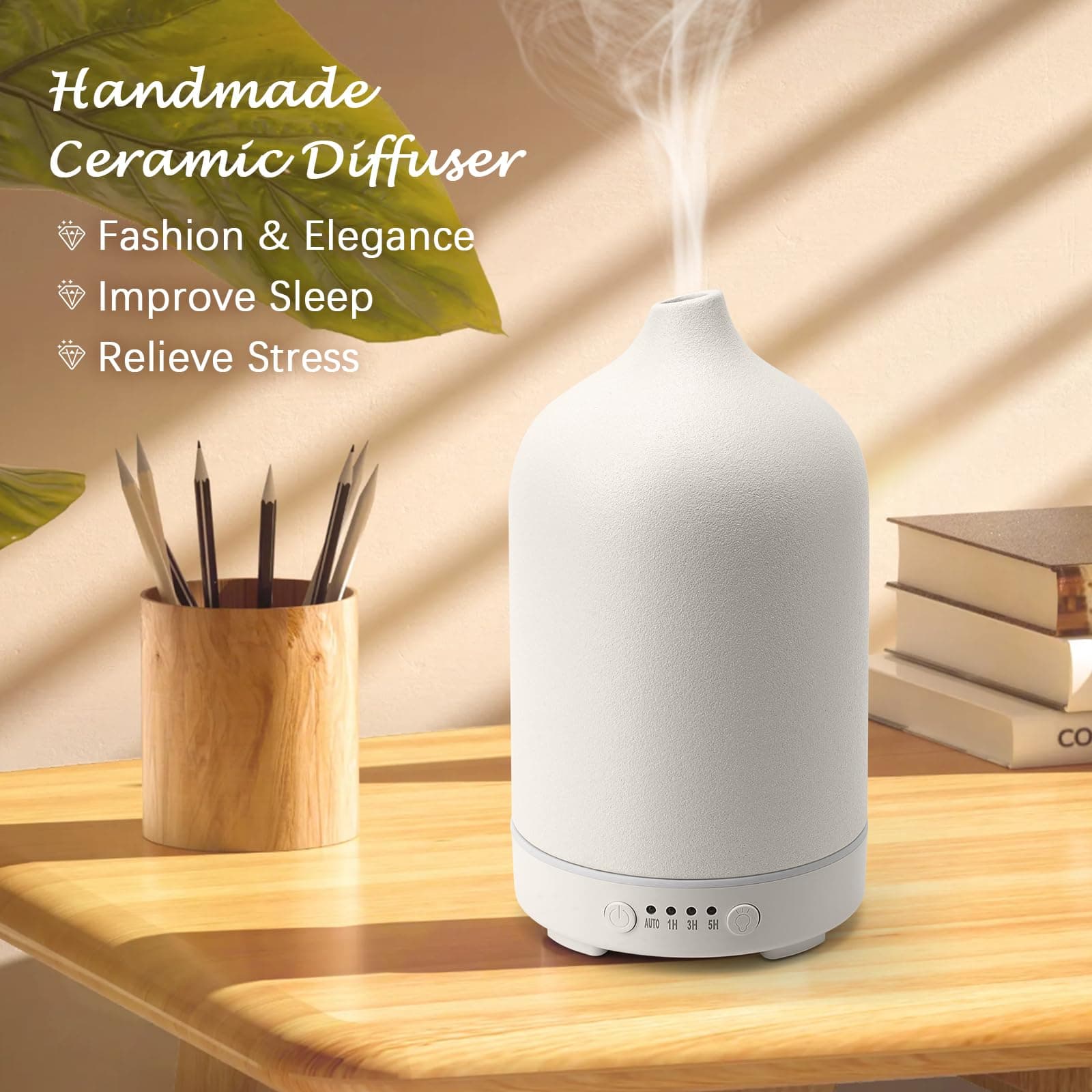 Diffuserlove Ceramic Diffuser 250ML Essential Oil Diffusers Aromatherapy Essenti - Thumbnail 2