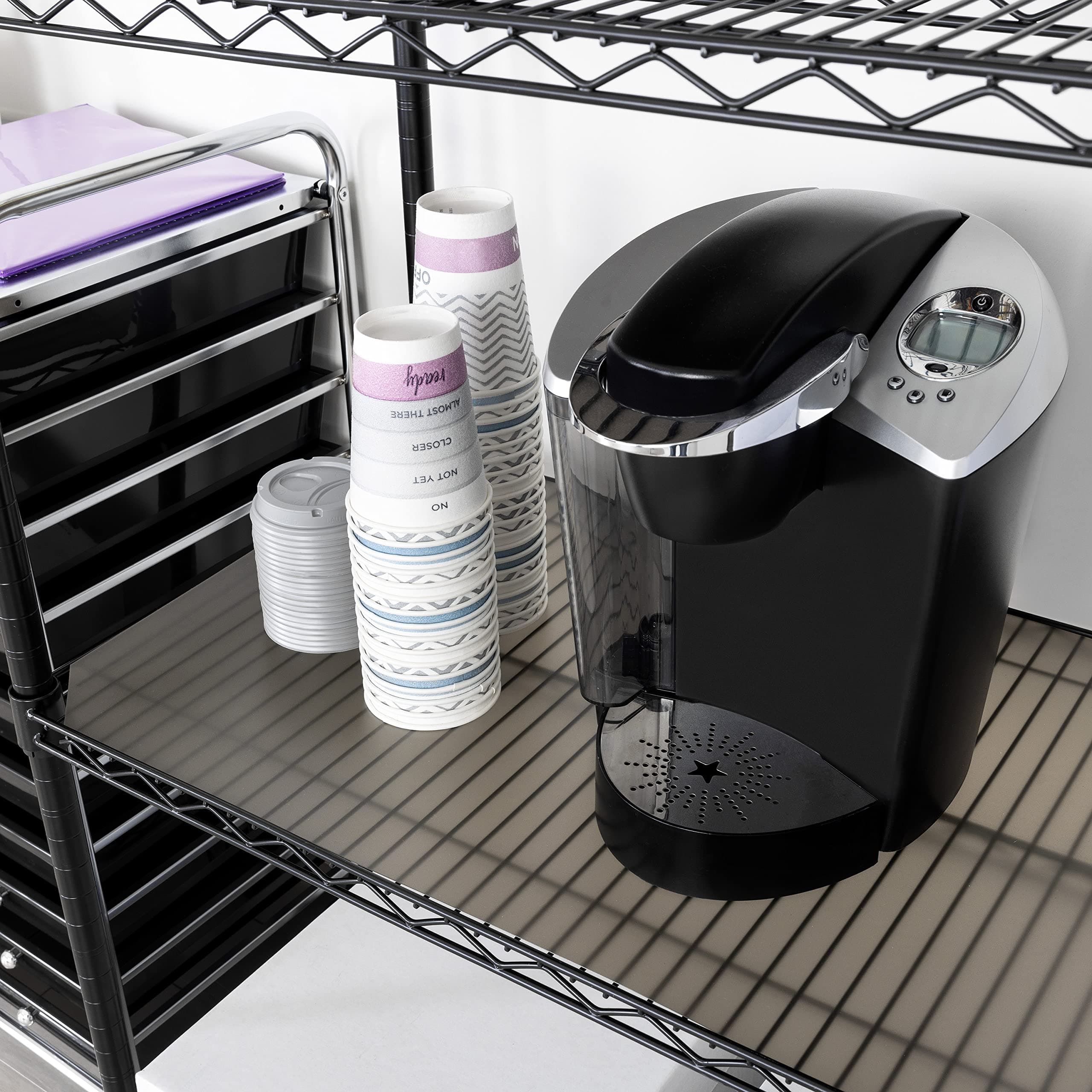 Seville Classics Heavy Duty Fitted Wire Shelf Liners Protector Mat Non Adhesive - Thumbnail 4