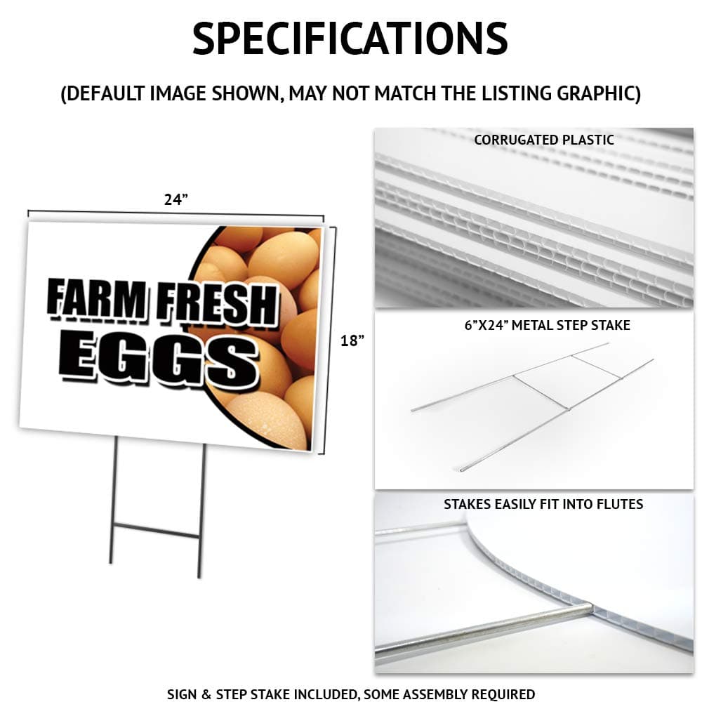 SignMission Watermelon 18"x24" Yard Sign & Stake Outdoor Plastic coroplast Windo - Thumbnail 2