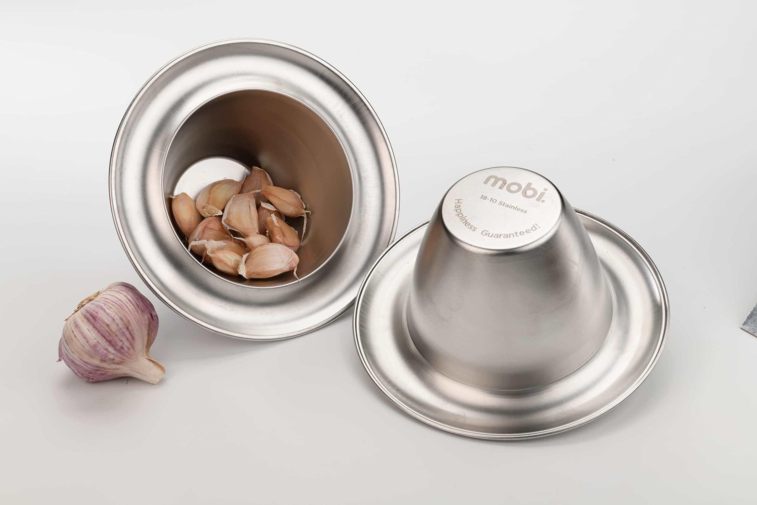 Mobi 18/10 Stainless Steel Shake 'n Peel Garlic Skin Remover - Thumbnail 3