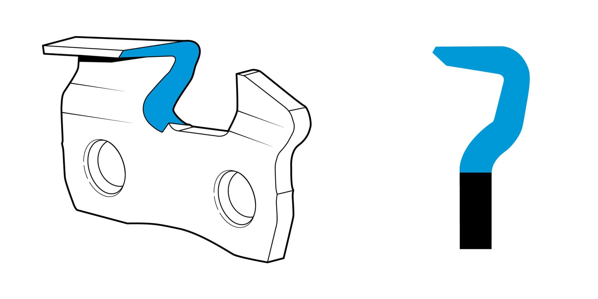 Oregon 91VXL062G 62 Drive Link Long Top Plate 3/8-Inch Low Profile Chain - Thumbnail 3