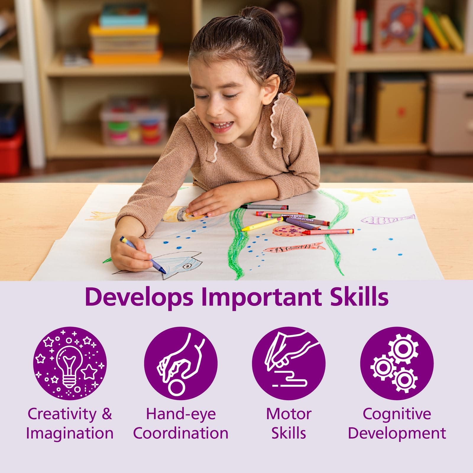 Colorations Lightweight Art Newsprint Paper, 500 Sheets, 18" x 24", 30lb Weight, - Thumbnail 3