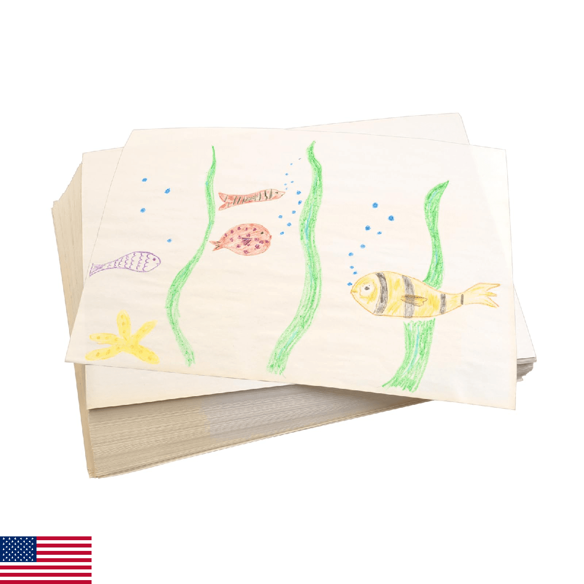 Colorations Lightweight Art Newsprint Paper, 500 Sheets, 18" x 24", 30lb Weight, - Image 1