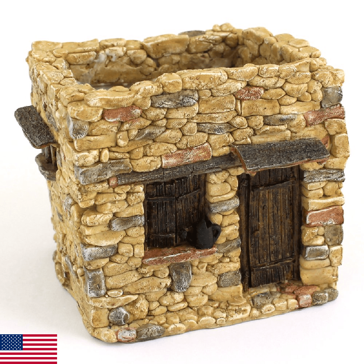 Top Collection 4-Inch Miniature Fairy Garden Terrarium House Functional Flower P - Image 1