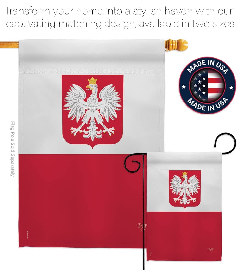Breeze Decor Poland Garden Flag - Regional Nationality Nation International Worl - Thumbnail 4