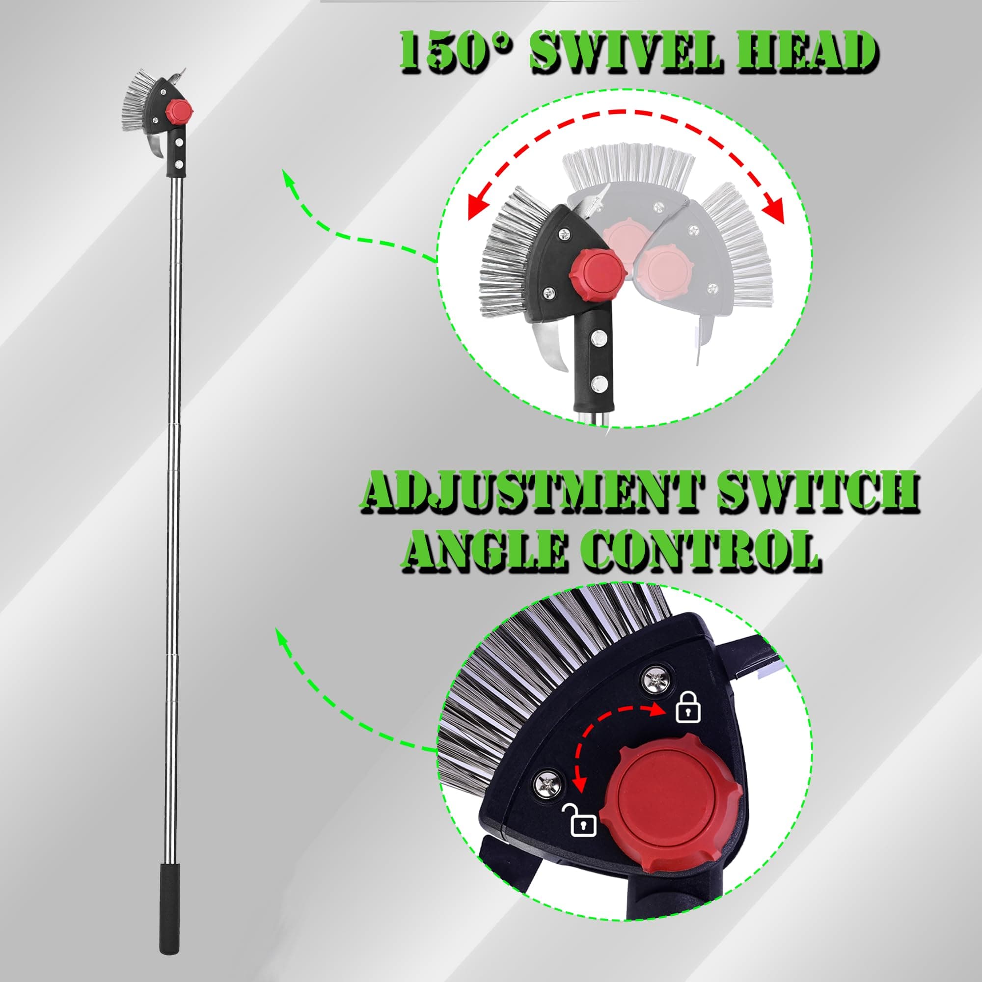 Baraystus Crack Weeder Long Handle 3-in-1 Adjustable Crevice Cleaning Tool - Thumbnail 2