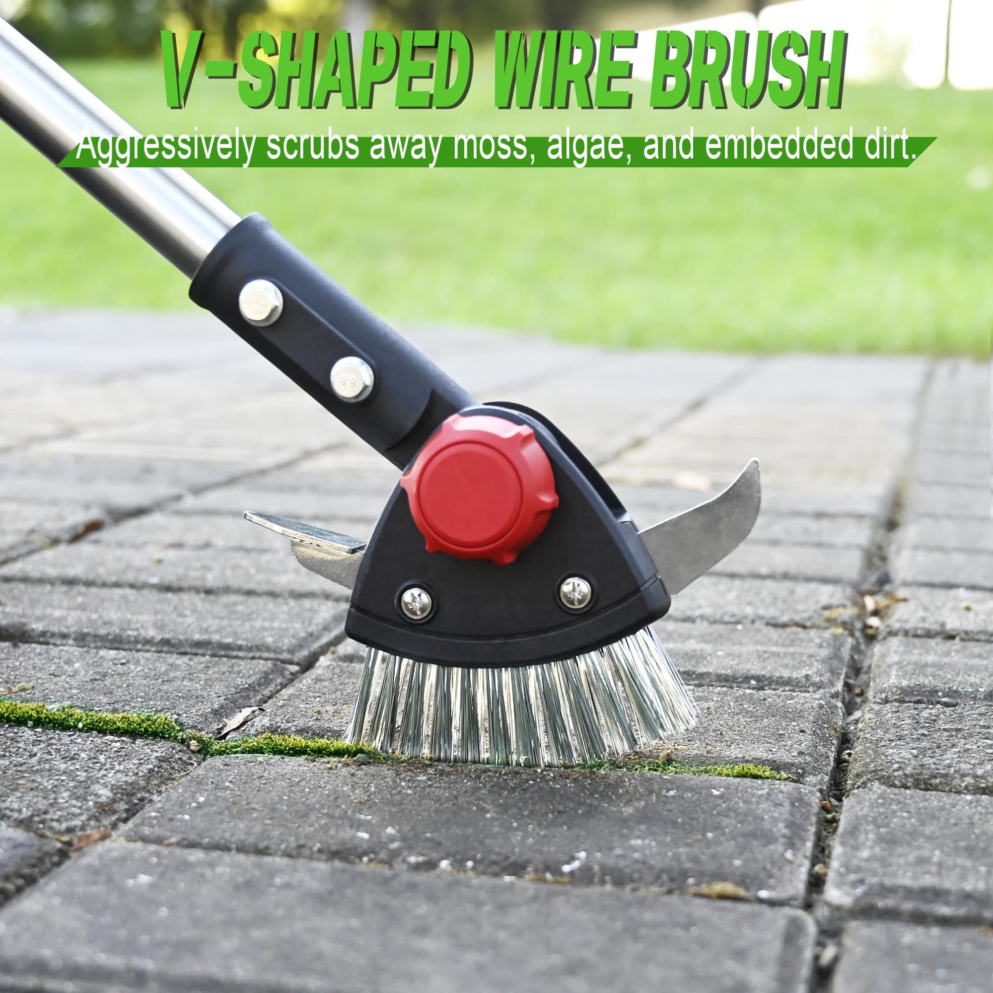 Baraystus Crack Weeder Long Handle 3-in-1 Adjustable Crevice Cleaning Tool - Thumbnail 6