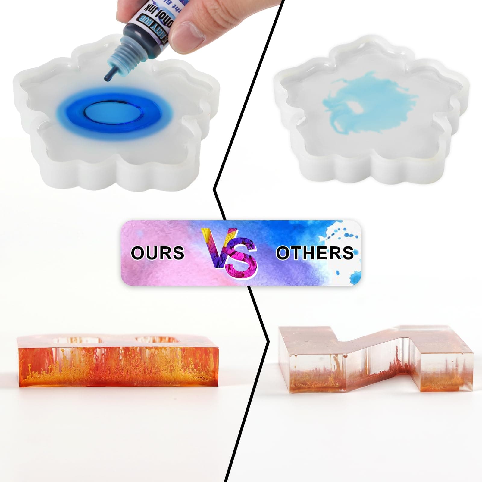 X ARTY HUB Alcohol Ink Set - 60 Bottles Concentrated Alcohol-Based Ink for Epoxy - Thumbnail 7