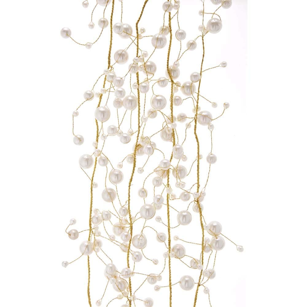 6-Foot Pearl Beads with Gold Wire Garland - Thumbnail 3