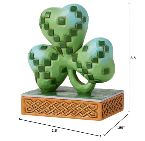 Enesco Jim Shore Heartwood Creek Irish Knot Shamrock Miniature Figurine, 3.5 Inc - Thumbnail 5