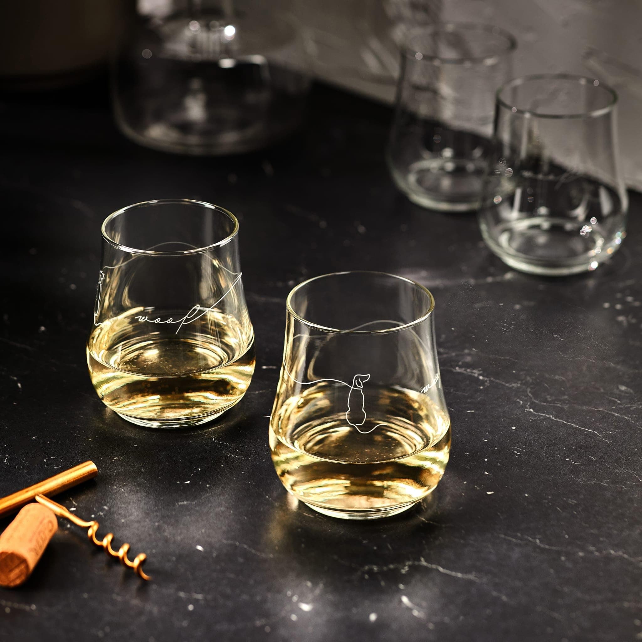 Libbey Modern Pets Woof All Purpose Glasses, 17 ounce, Set of 4 - Thumbnail 2