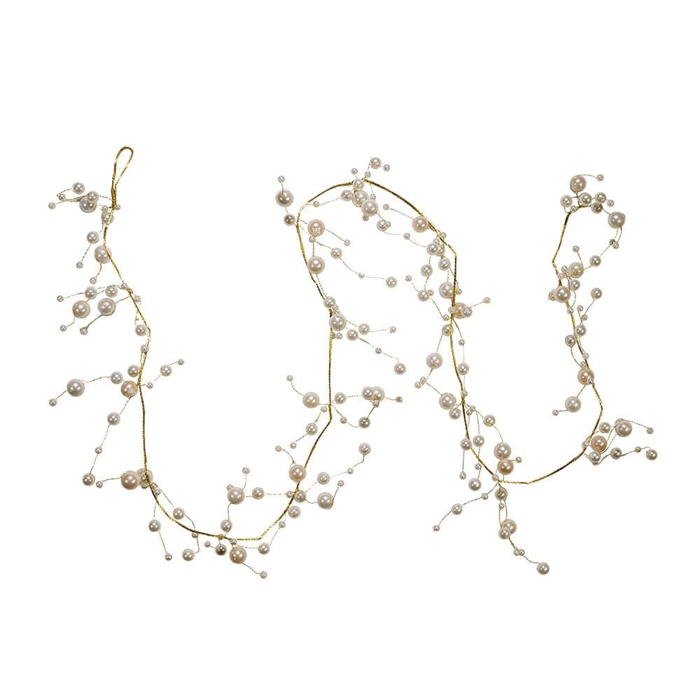 6-Foot Pearl Beads with Gold Wire Garland - Thumbnail 4