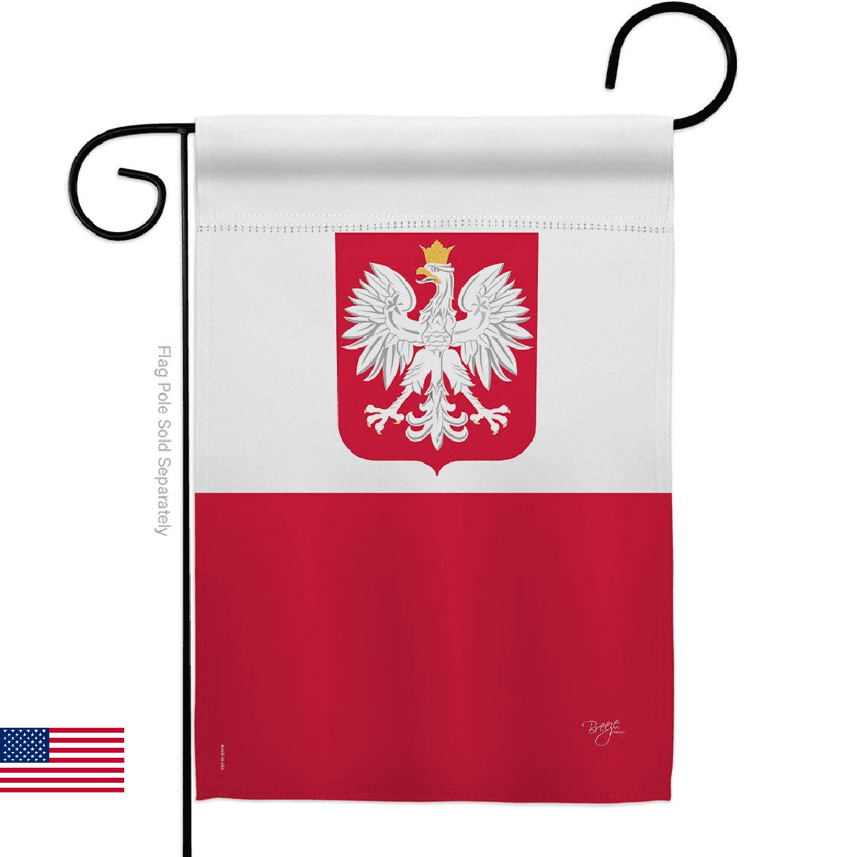 Breeze Decor Poland Garden Flag - Regional Nationality Nation International Worl - Image 1