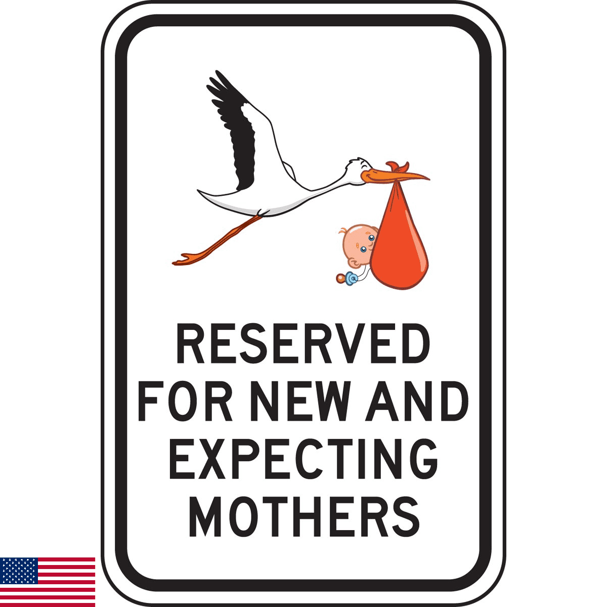 Accuform FRP358RA Engineer-Grade Reflective Aluminum Parking Sign, Legend "Reser - Image 1