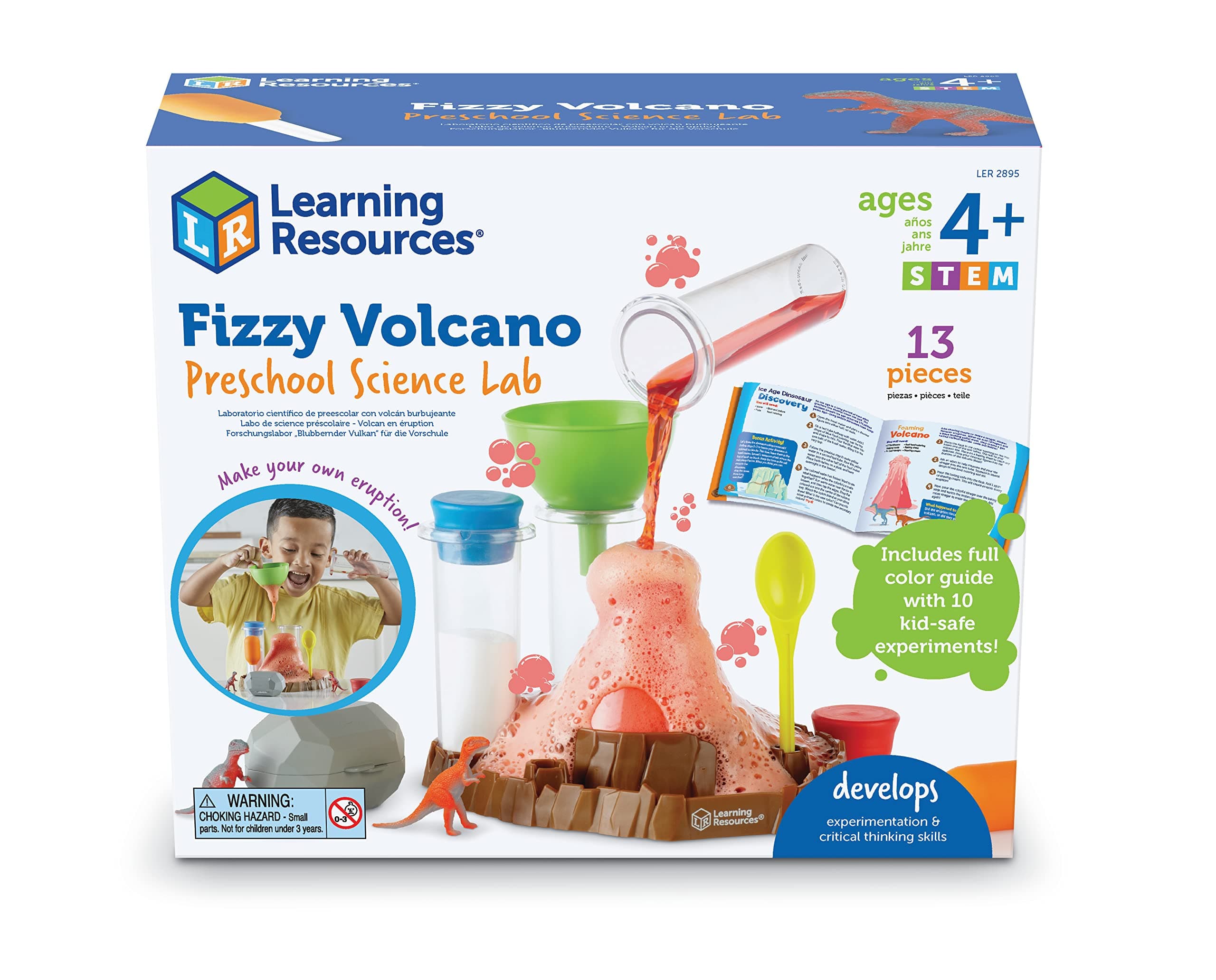 Learning Resources Fizzy Volcano - 13 Pieces, Ages 4+, Preschool Science Lab Kit - Thumbnail 8