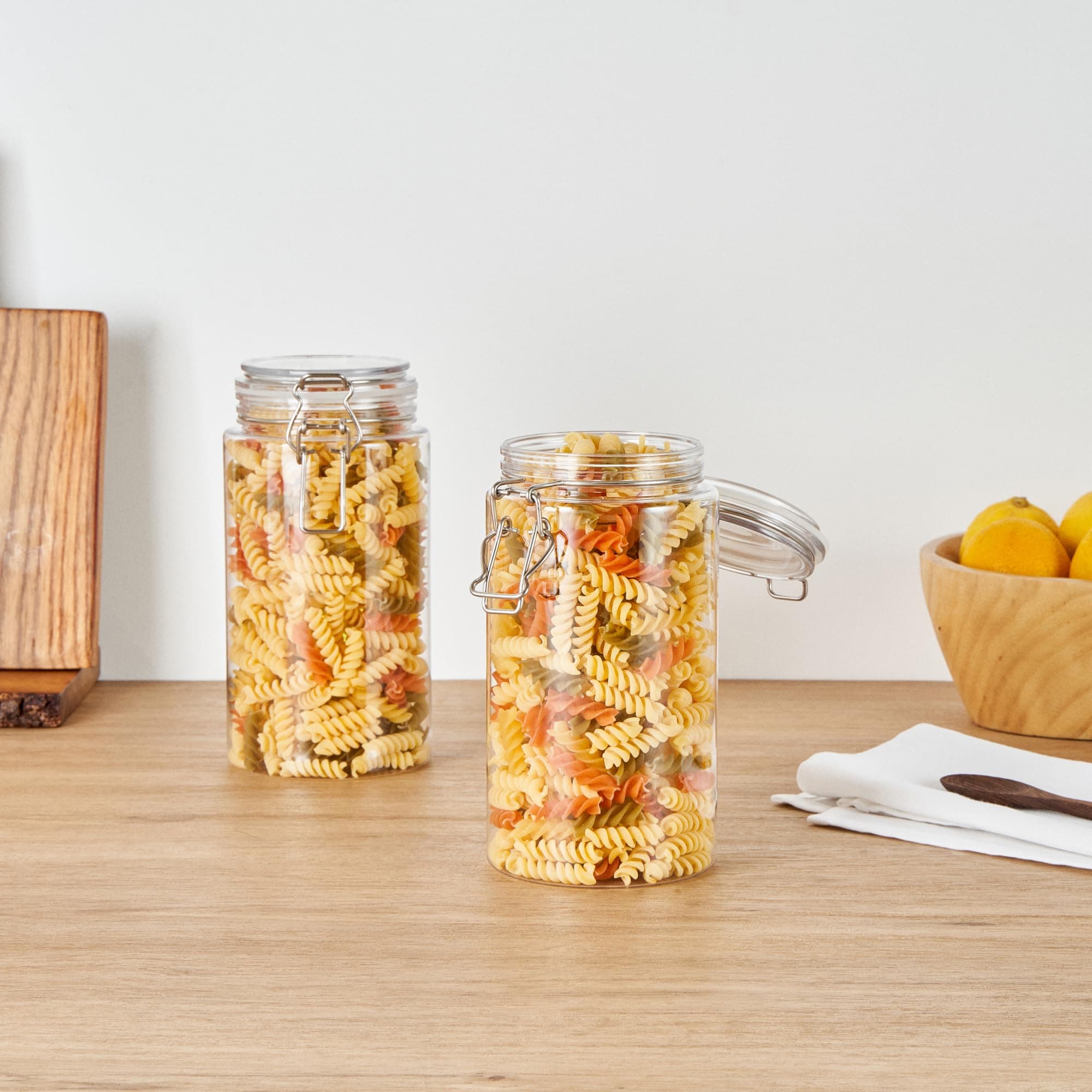 Restaurantware Food Container 2 Count 51 oz Plastic Airtight HInged Lid Jar Stor - Thumbnail 7