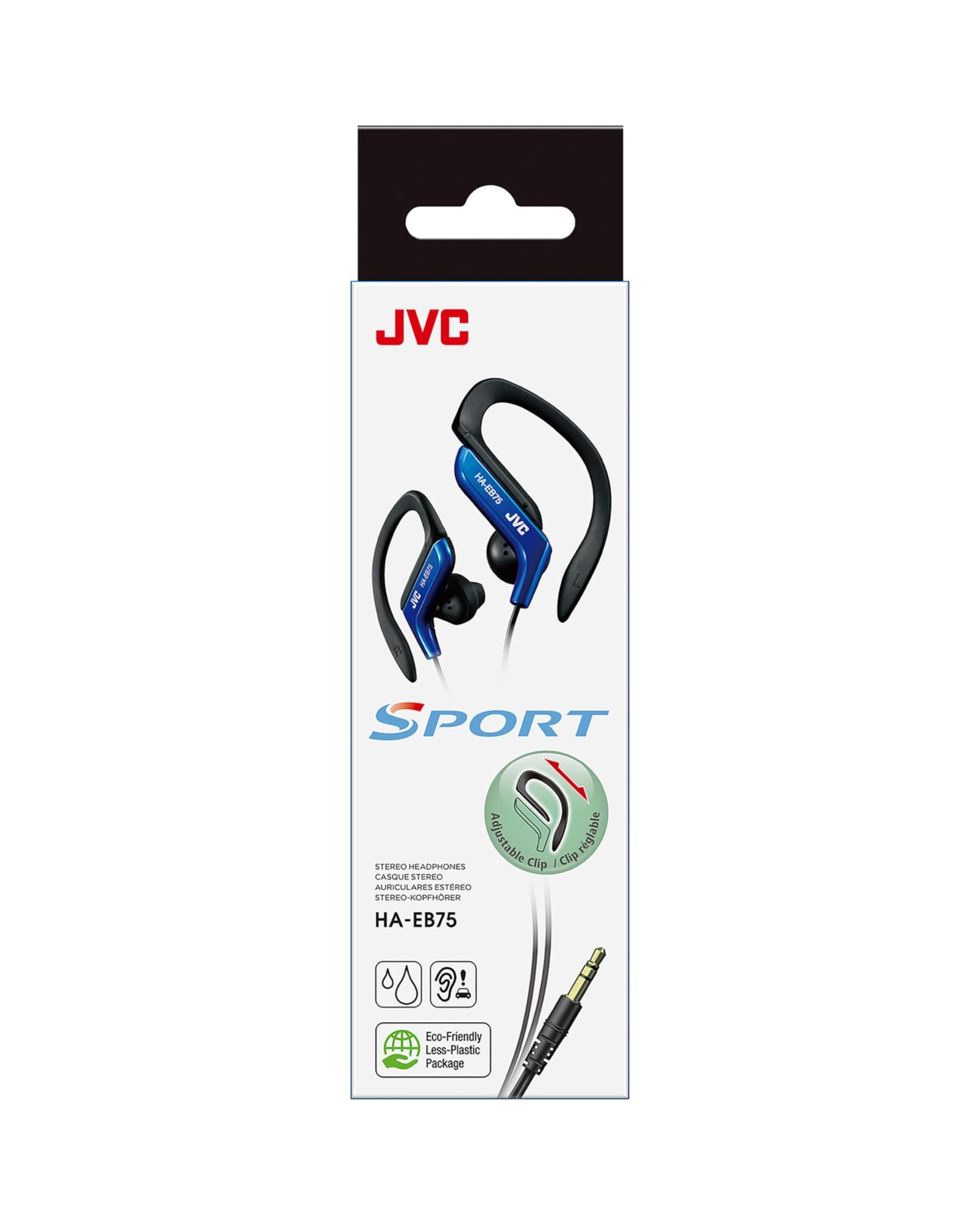JVC, HA-EB75-AN-U Adjustable Sport Clip Earphones (Blue) - Thumbnail 3