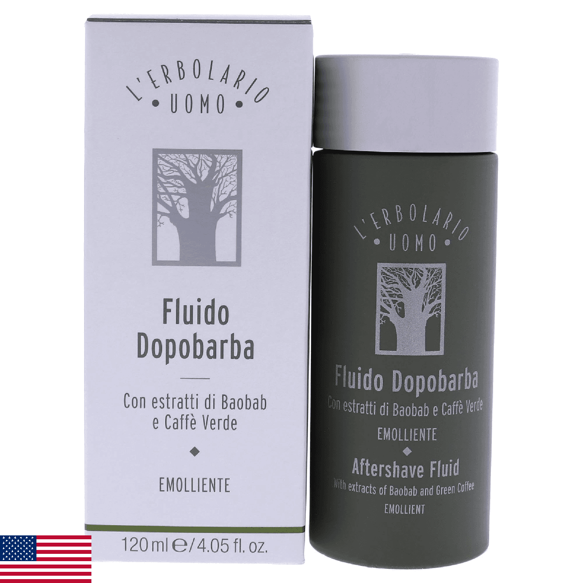 L'Erbolario Baobab And Green Coffee Aftershave Fluid - For Instantly Reducing An - Image 1