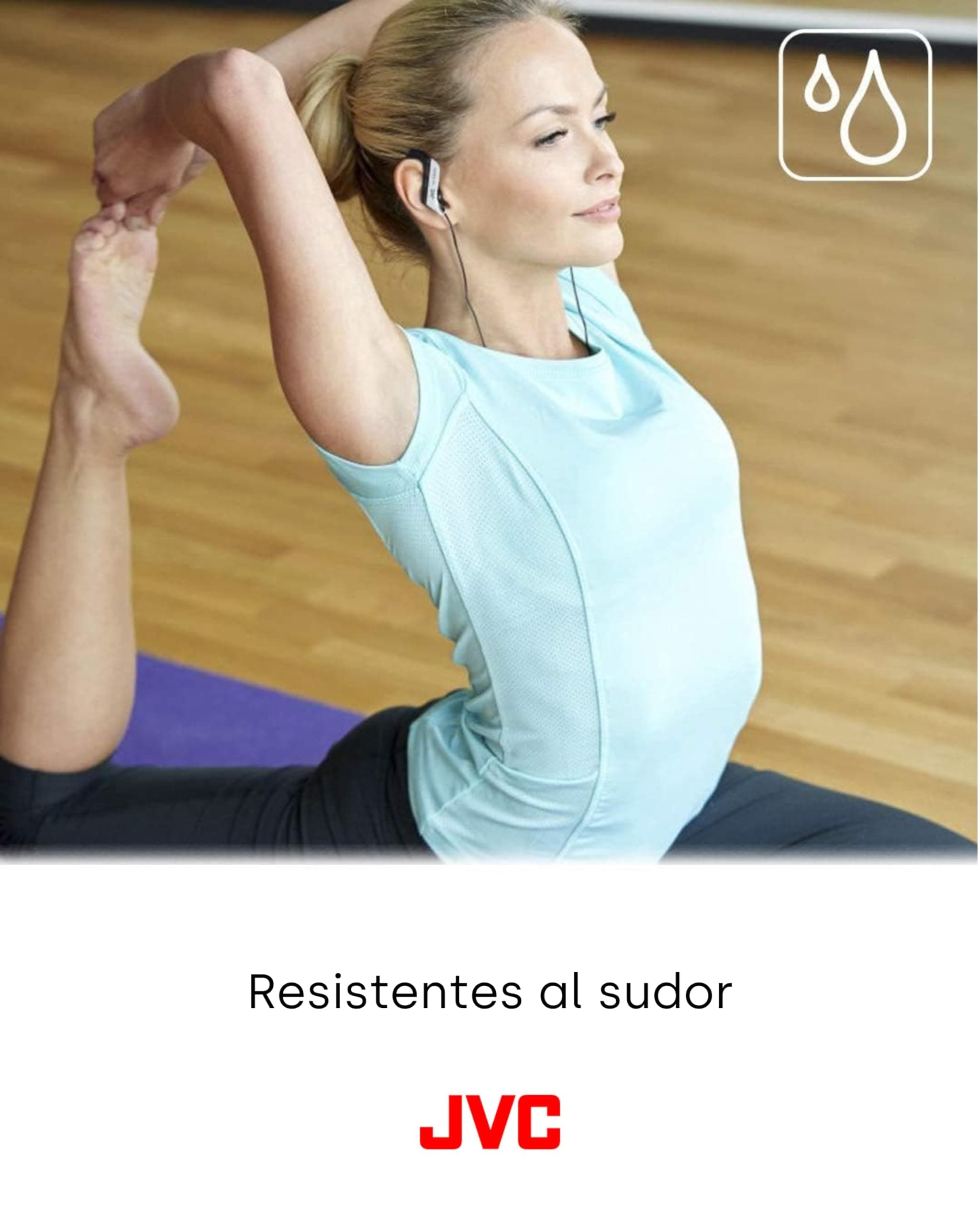 JVC, HA-EB75-AN-U Adjustable Sport Clip Earphones (Blue) - Thumbnail 8